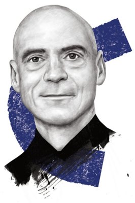 Illustrated portrait of Jim Mellin