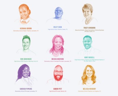 Collage of a group of people